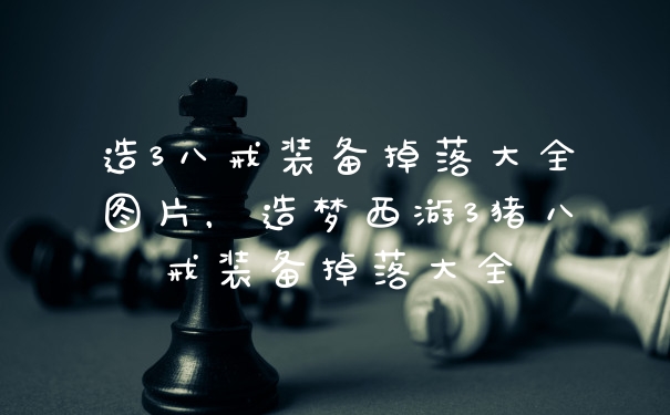 造3八戒装备掉落大全图片，造梦西游3猪八戒装备掉落大全