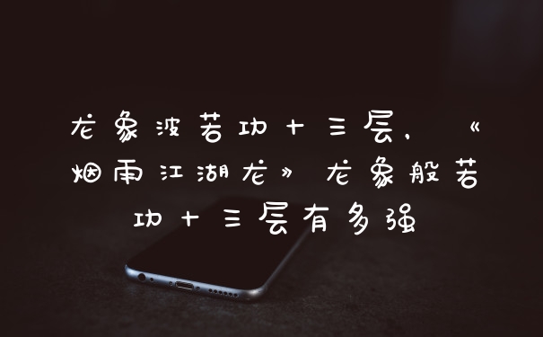 龙象波若功十三层，《烟雨江湖龙》龙象般若功十三层有多强