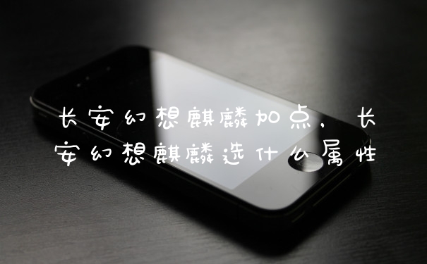 长安幻想麒麟加点，长安幻想麒麟选什么属性