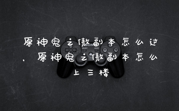 原神鬼之傲副本怎么过,原神鬼之傲副本怎么上三楼