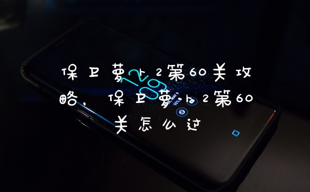 保卫萝卜2第60关攻略，保卫萝卜2第60关怎么过
