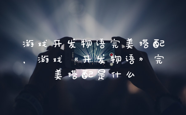 游戏开发物语完美搭配,游戏《开发物语》完美搭配是什么