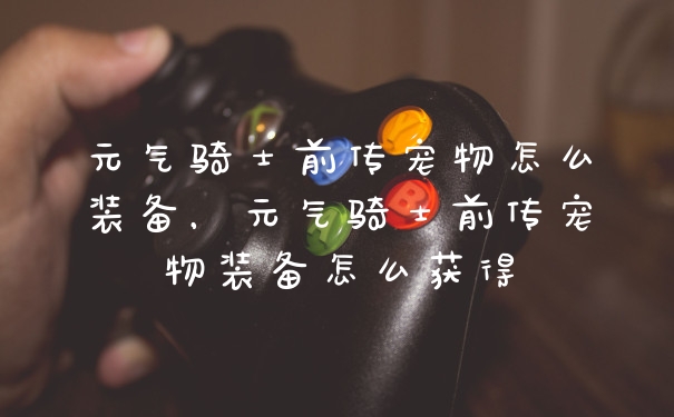 元气骑士前传宠物怎么装备,元气骑士前传宠物装备怎么获得