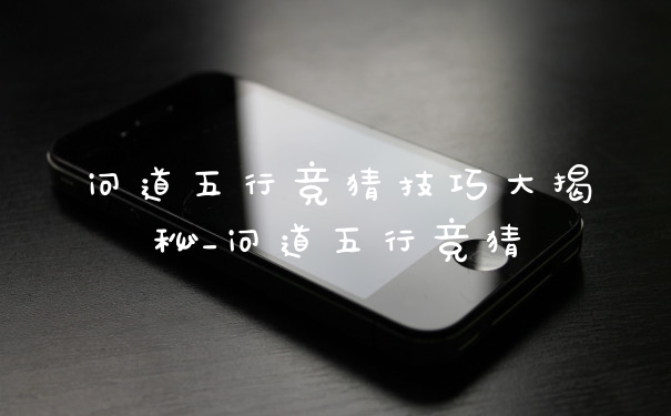 问道五行竞猜技巧大揭秘_问道五行竞猜
