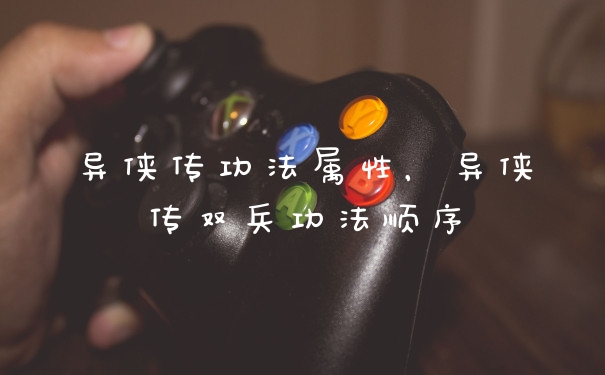 异侠传功法属性,异侠传双兵功法顺序