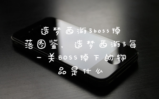 造梦西游3boss掉落图鉴,造梦西游3每一关BOSS掉下的物品是什么