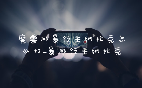 魔兽风暴领主纳拉克怎么打_暴风领主纳拉克