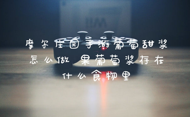 摩尔庄园手游葡萄甜浆怎么做 果葡萄浆存在什么食物里