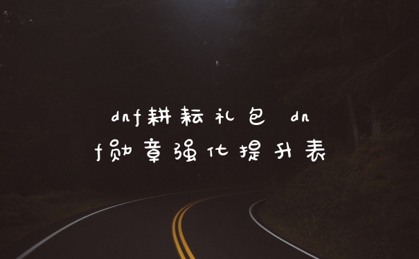 dnf耕耘礼包 dnf勋章强化提升表