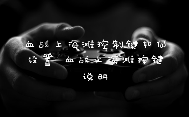 血战上海滩控制键如何设置 血战上海滩按键说明