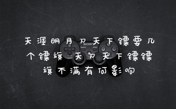 天涯明月刀天下镖要几个镖旗 天刀天下镖镖旗不满有何影响