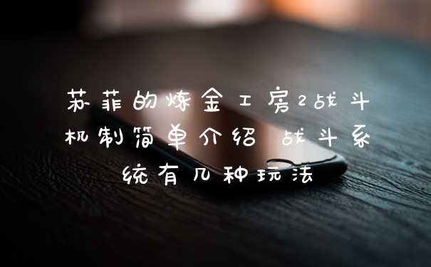 苏菲的炼金工房2战斗机制简单介绍 战斗系统有几种玩法